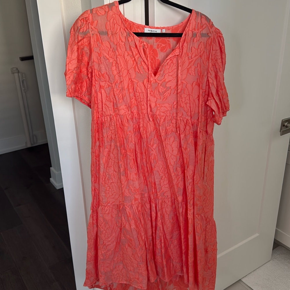 MSCH bright orange dress. Never worn! Size XL